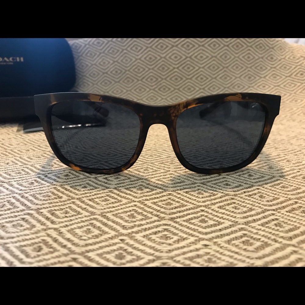 NEW COACH Unisex Matte Dark Tortoise Sunglasses